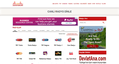 Desktop Screenshot of canliradyodinlemek.com